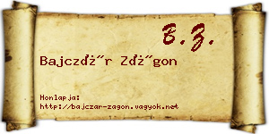 Bajczár Zágon névjegykártya